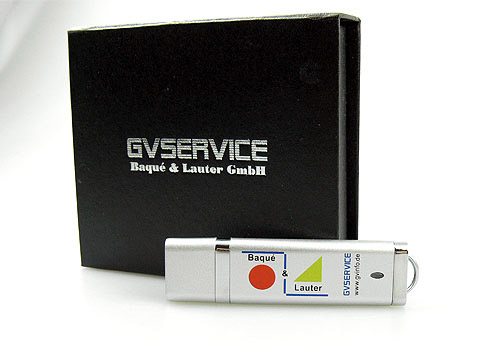 Kunststoff-USB-Stick Silber Logoaufdruck, Kunststoff.10