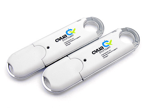 Kunststoff USB-Stick weiss Werbeprodukt, Kunststoff.02