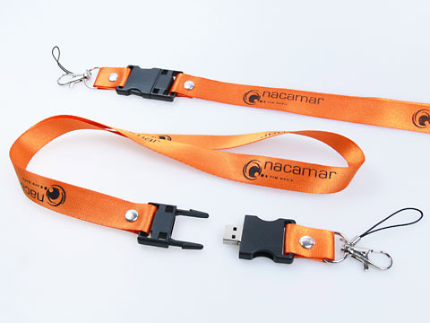 Lanyard Logo-Aufdruck Umhaengeband USB-Stick, USB-Lanyard