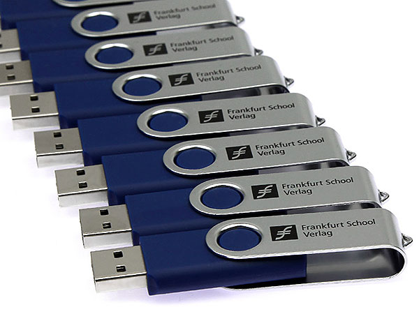 Seminar USB-Stick Daten aufspielen Vortrag Powerpoint Referat blau