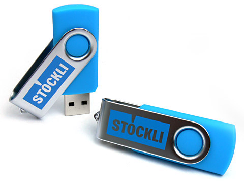 Metall-01 USB-Stick blau passend bedruckt, Metall.01