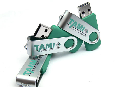 Metall-01 USB-Stick gruen bedruckt, Metall.01