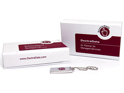 Mini-01 silber USB-Stick mit Verpackung bedruckt, Mini.01 digitaldruck