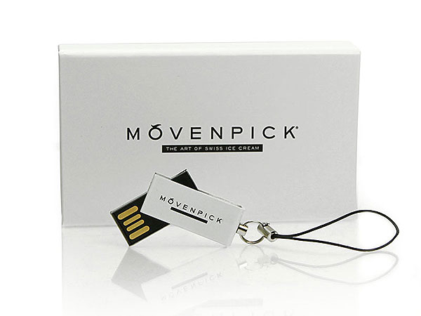 mövenpick mini usb-stick bedruckt verpackt