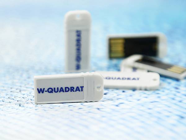 Mini USB Stick weiss logo aufdruck micro