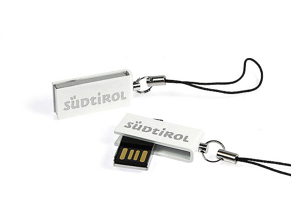 mini USB-Stick Suedtirol weiß, Mini.07