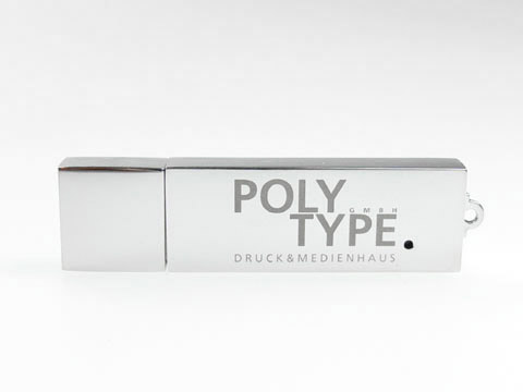 Poly-Type USB-Stick Metall graviert, Metall.04