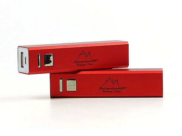 akku batterie aufdruck 1farbig rot firmenlogo