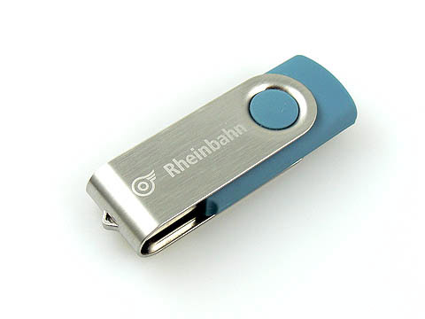 Swing USB-Stick Metall-Buegel blau, Metall.01