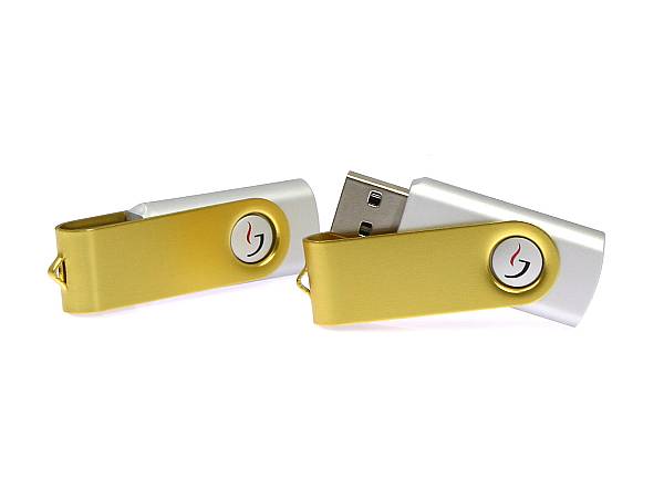 twister usb stick buegel gold silber