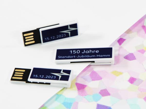 usb briefklammer kunststoff mit logo