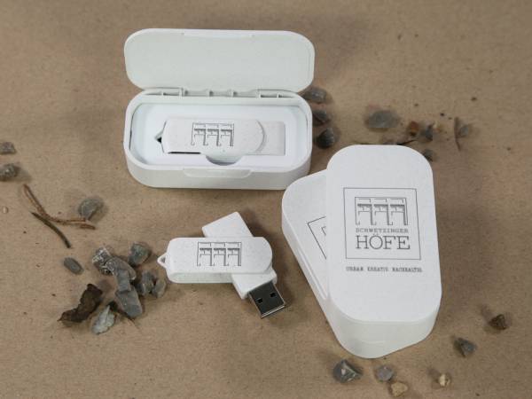 usb geschenk set weizenstroh eco