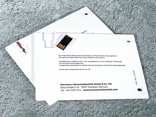 usb karte lochung postkarte