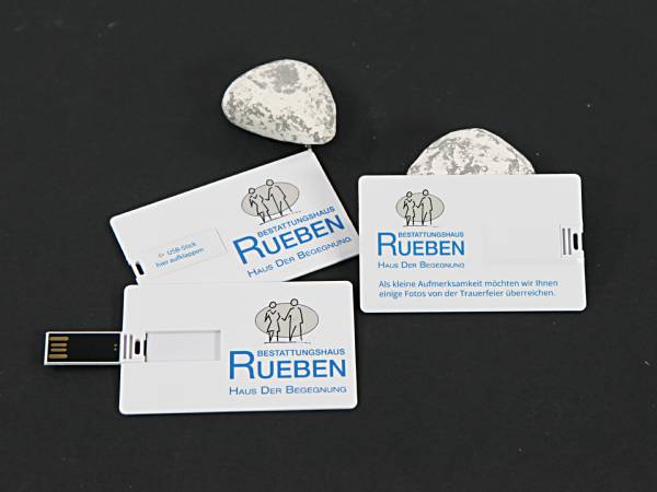 usb kreditkarte bestatter datenã¼bergabe bedruckt logo