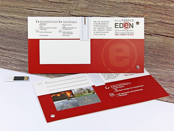 usb mailing card papierkarte karte werbung