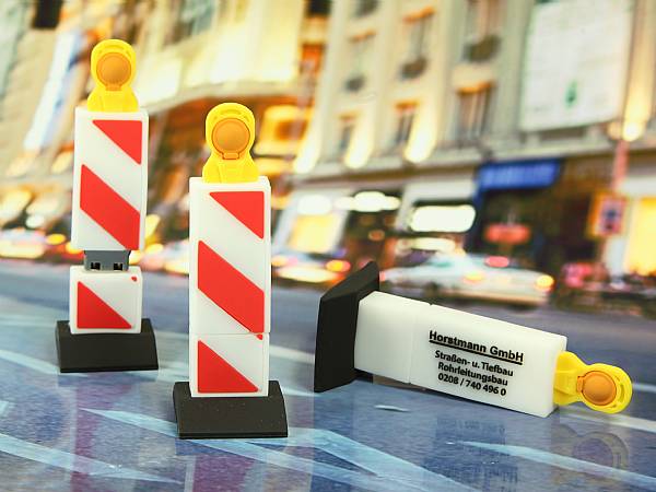 usb stick absperrung strasse warnung tiefbau bake absperrbake warn warnbake