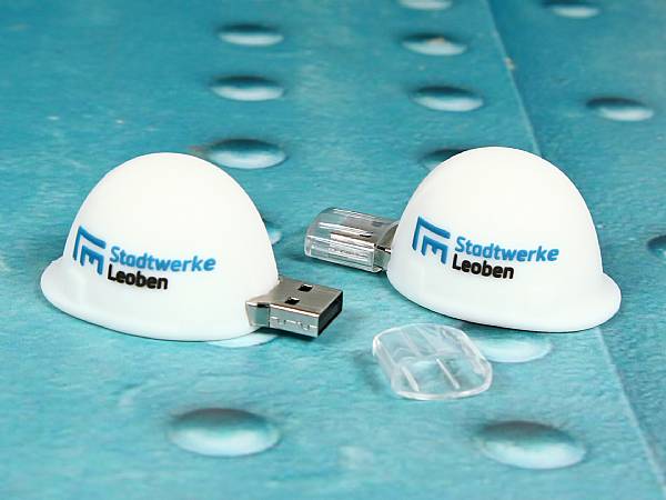 usb stick bauhelm handwerk schutz helm werbung bau