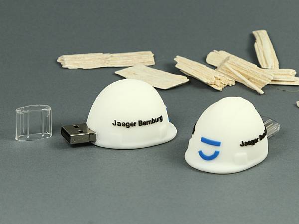 usb stick bauhelm helm baustelle arbeit bau logo