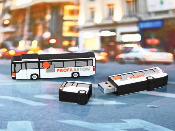 usb stick bus sonderanfertigung transport logo werbemittel