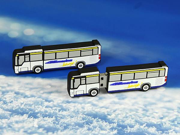 usb stick bus transport reisen verkehr logo werbung