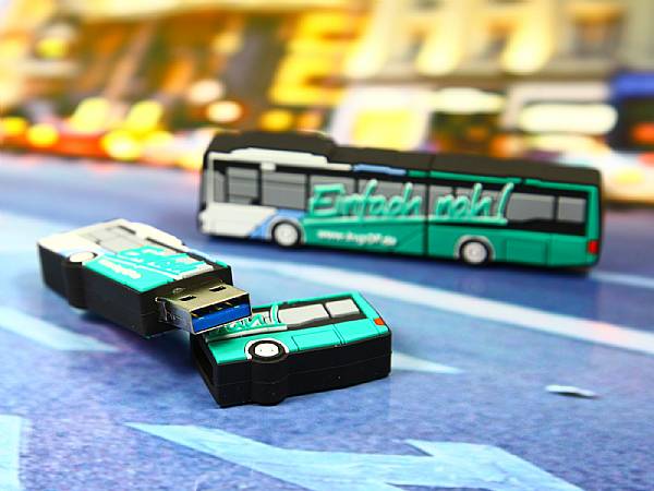 usb stick bus transport reisen werbung