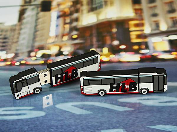 usb stick bus verkehrsmittel transport werbung