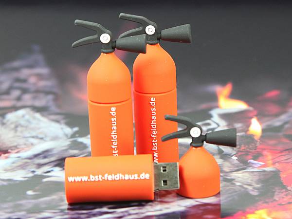 usb stick feuerlöscher feuer werbeartikel