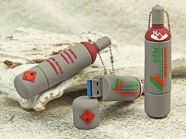 usb stick gasflasche gas werbung logo