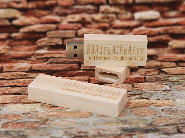 usb stick holz braun natur classic öko gravur