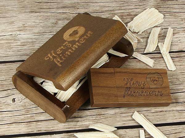 usb stick holz dunkel schatulle geschenk