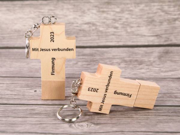 usb stick holzkreuz holz kirche religion pfarrer firmung