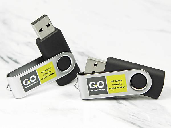 usb stick klassisch buegel metall schwarz