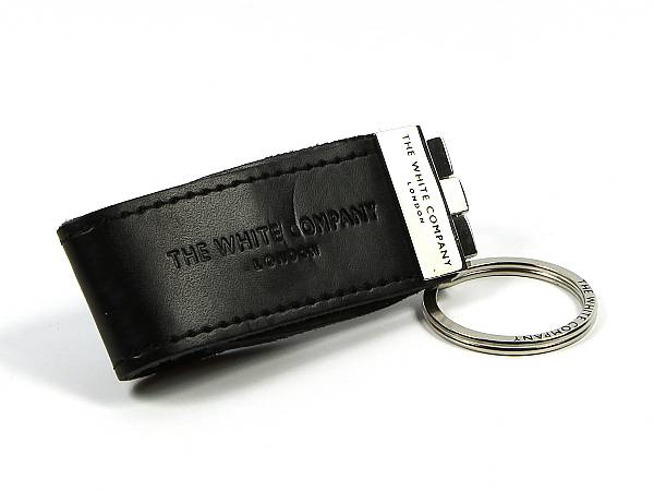 usb stick leder schwarz logo