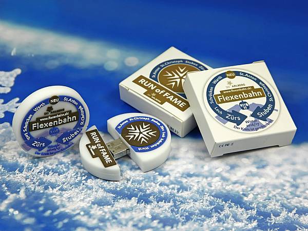 usb stick logo creativ ski schnee winter flexenbahn