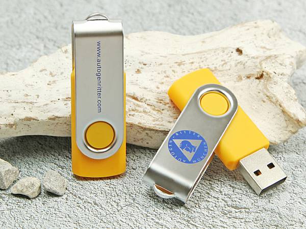 usb stick metall buegel schlicht werbung logo