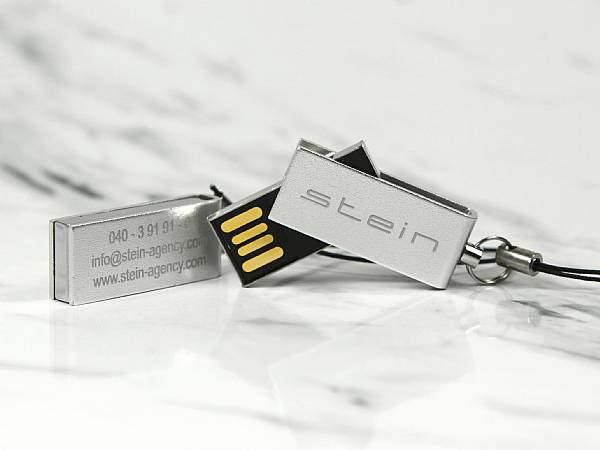 usb stick metall drehbar mini gravur logo