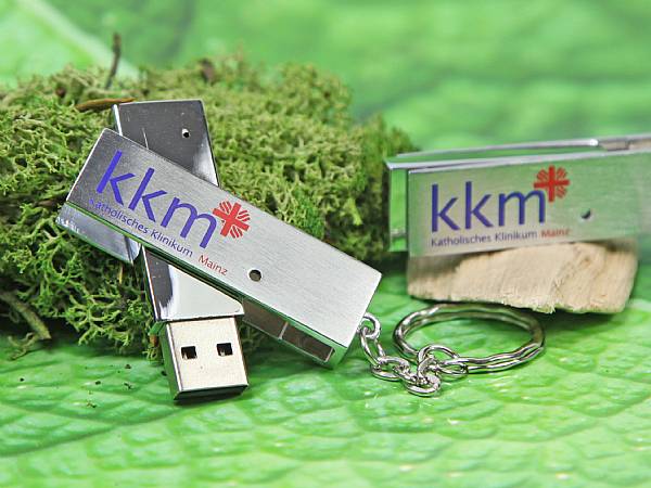 usb stick metall matt drehbar edel werbung