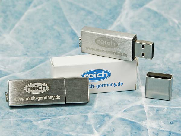 usb stick metall schlicht matt logo werbung