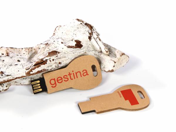 usb stick paper key papier schluessel öko natur werbegeschenk