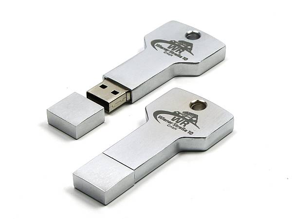 usb stick schluessel kappe alu logo