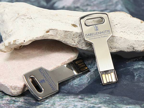 usb stick schluessel key glanz silber edel werbung