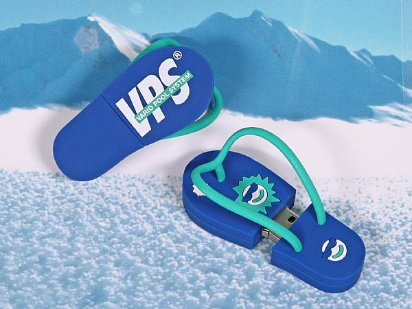 usb stick schuh flip flop zehentrenner logo werbung