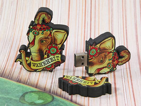 usb stick sonderform digitaldruck elefant wahrheit symbol kreativ