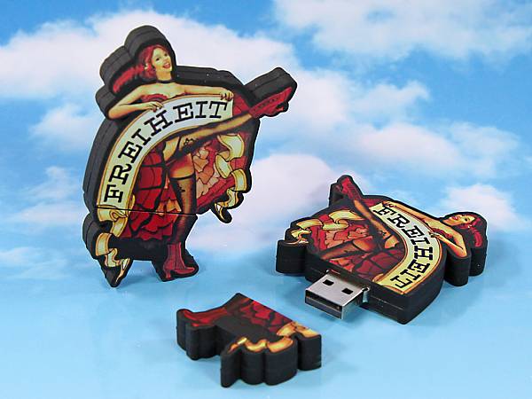 usb stick sonderform digitaldruck frau freiheit symbol kreativ