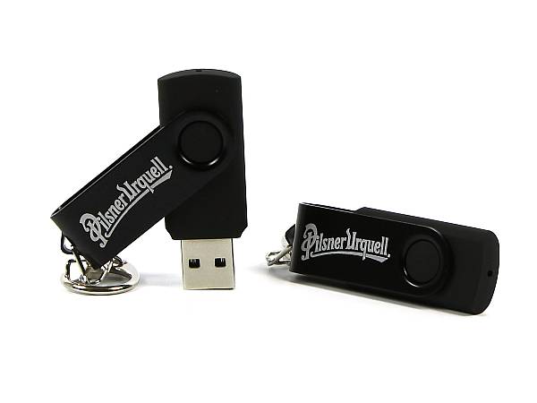 usb stick twister buegel schwarz edel logo