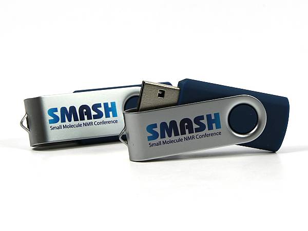 usb stick twister buegel silber blau logo