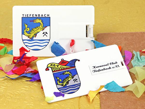 usb stick visitenkarte kunststoff werbung karneval logo wappen