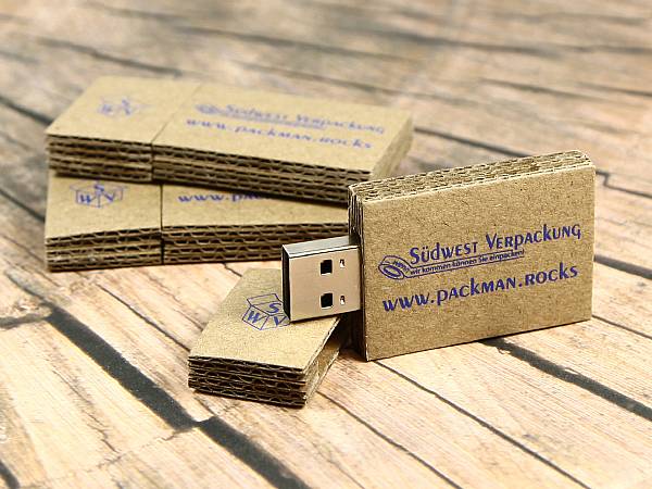 usb stick wellpappe pappe natur umwelt logo