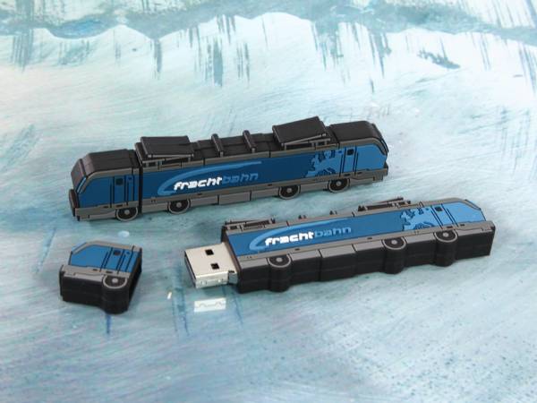 usb stick zug bahn transport fracht ware kreativ sonderform