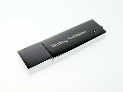 USB-Stick Metall-hochglanz Architekten silber, Metall.04